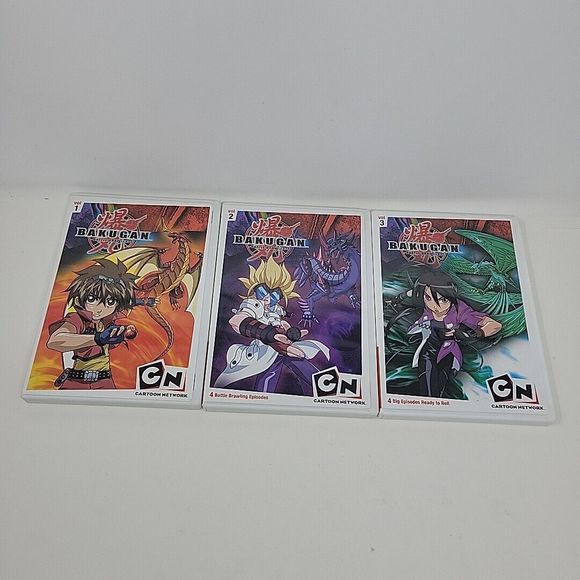 Bakugan DVD Lot Vol. 1,2,3 Cartoon Network Battle Brawlers - Picture 1 of 14